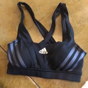 Black adidas supernova sports bra